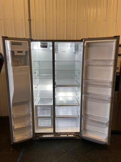 Whirlpool 28.4-cu ft Side-by-Side Refrigerator with Ice Maker (Fingerprint Resistant Stainless Steel)!  -Brand new, does have a minor scratch & dent from shipping, photos shown