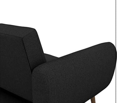 Novogratz Brittany Sofa Futon - Premium Upholstery and Wooden Legs - Dark Gray!  -Brand new in the box