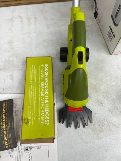 Sun Joe HJ605CC Cordless 2-in-1 Grass Shear + Hedge Trimmer w/Extension Pole, Green- Barely Used, Works Great!!!