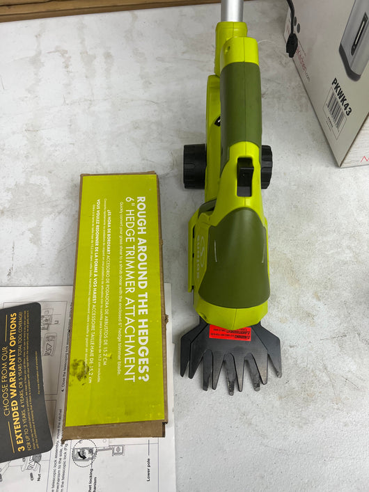 Sun Joe HJ605CC Cordless 2-in-1 Grass Shear + Hedge Trimmer w/Extension Pole, Green- Barely Used, Works Great!!!