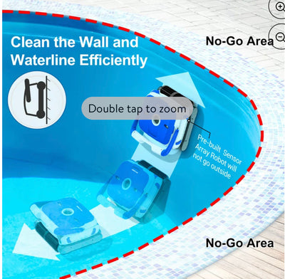 Ausono Automatic Pool Cleaner with Wall Climbing for Inground Swimming Pool- new in box