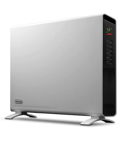 De'Longhi Convection Panel Heater, Full Room Quiet 1500W, Freestanding/Easy Install Wall Mount, LED Digital Display, Adjustable Thermostat, Timer, EcoEnergy Saving Mode, White- new in box