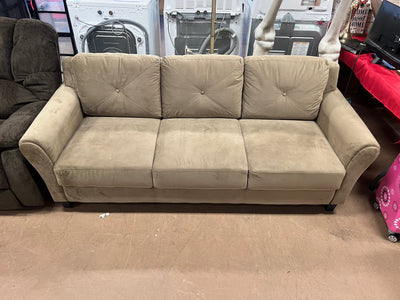 Lifestyle Solutions Harrington Stationary Sofa, Light Brown Microfiber!! NEW AND ASSEMBLED!!
