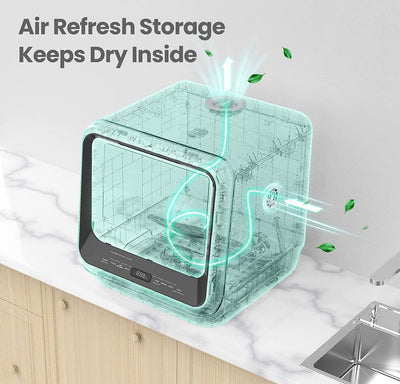 COMFEE' Portable Dishwasher Countertop, Mini Dishwasher with 5L Built-in Water Tank, No Hookup Needed, 6 Programs, 360° Dual Spray, 192℉ High-Temp& Air-Dry Function, Dishwasher for Apartments& RVs! (USED ONCE - VERY CLEAN)