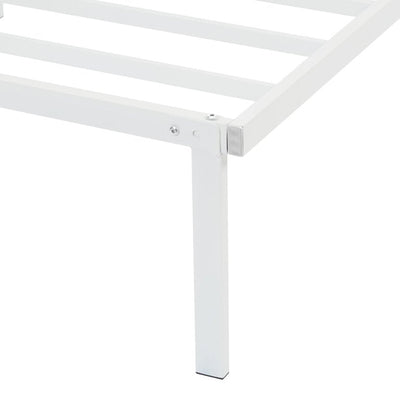 Mainstays 14'' Heavy-Duty Steel Slat Twin Platform Bed Frame, White**New in Box**