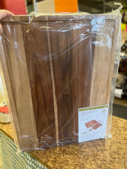 PREMIUM ACACIA Cutting Board & Professional Heavy Duty Butcher Block w/Juice Groove - NEW IN PLASTIC!!!