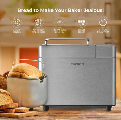 CUCKOO CBM-AAB101S Multi-Functional Bread Maker | Stainless Steel- NEW IN BOX!!!