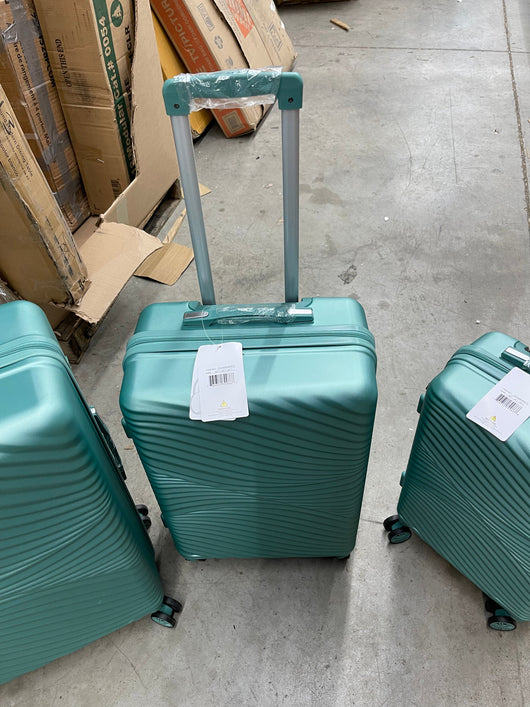 HIKOLAYAE Catalina Waves Nested Hardside Luggage Set in Elite Mint, 3 Piece - TSA Compliant- brand new set