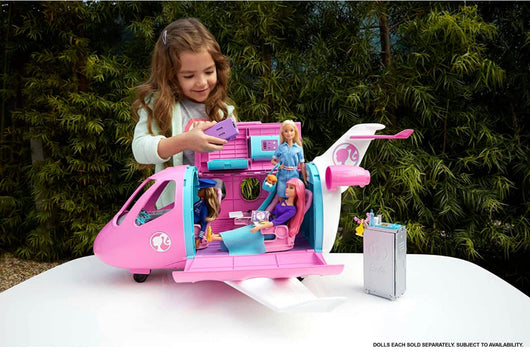 Barbie Dreamplane Airplane Toys Playset with 15+ Accessories Including Puppy, Snack Cart, Reclining Seats and More- NEW IN BOX!!!