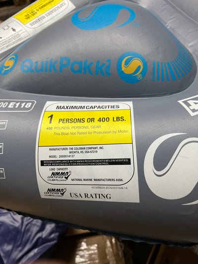 Sevylor Quikpak K1 One Person Kayak, Inflatable- LIGHTLY USED BUT VERY CLEAN!!!!