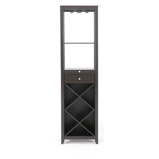 Baxton Studio Austin Wine Tower, Brown**New in box**