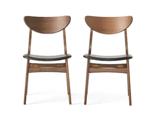 Best Selling Home Decor Set of 2 Anise Casual Faux Leather Upholstered Side Chair (Wood Frame)- NEW IN BOX!!!!