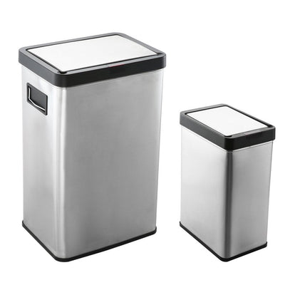 Better Homes & Gardens 13.7 + 3.17 gal Motion Sensor Kitchen Garbage Can Set, Stainless Steel**New in Box**