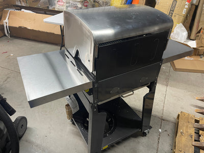 The Big Catch proudly presents -   FRANKENGRILL !  it’s a brand new Cuisinart 2 burner stainless steel grill with pathetic little universal burner knobs that we installed since the original ones were missing