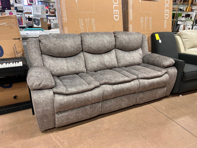 Lexicon Warrenton Faux Suede Manual Double Reclining Sofa, 87.5" W, Brown!  -Brand new out of the box