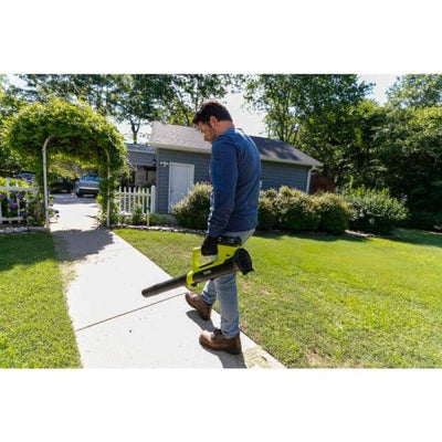 RYOBI ONE+ 18V 100 MPH 325 CFM Cordless Battery Variable Speed Jet Fan Leaf Blower with 4.0 Ah Battery and Charger/ new in box
