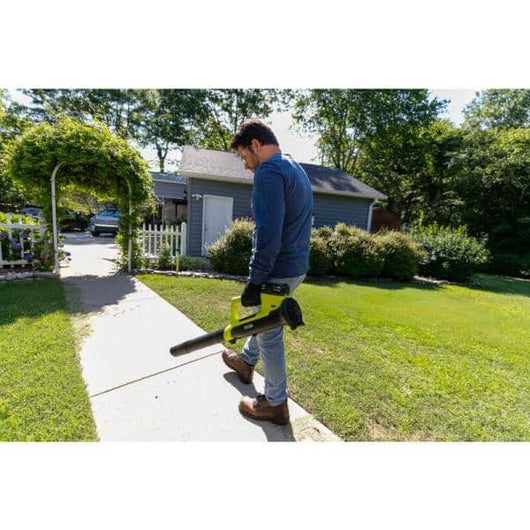 RYOBI ONE+ 18V 100 MPH 325 CFM Cordless Battery Variable Speed Jet Fan Leaf Blower with 4.0 Ah Battery and Charger/ new in box