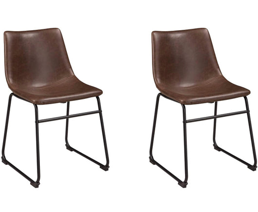 REDUCED!!! Signature Design by Ashley Mid Century Centiar Dining Bucket Chair Set of 2, Black and Brown- NEW IN BOX!!!