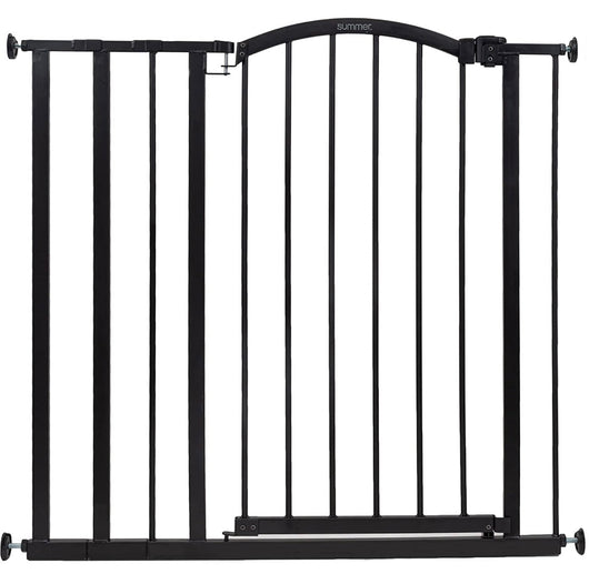 Summer Extra Tall Decor Safety Baby Gate,Metal, for Doorways & Stairways, Walk-Through Baby & Pet Gate, Black!! NEW IN BOX!!