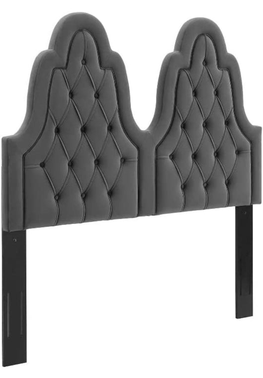 Modway Augustine Tufted Performance Velvet Headboard, King/California King, Charcoal- NEW IN BOX!!!