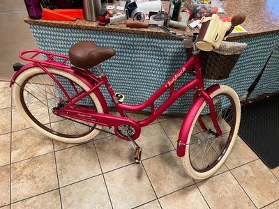 Kent Bicycles 26 In. Innsbruck Women's Cruiser Bike, Watermelon- NEW AND ASSEMBLED!!! (Rear wheel needs a spoke adjustment but doesn’t affect the ride ability of the bike)