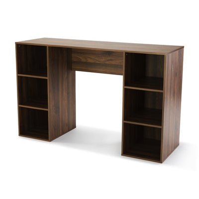 Mainstays 6-Cube Storage Computer Desk, Canyon Walnut**New in Box**