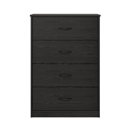 Mainstays 4-Drawer Dresser, Black Oak  **New chipped edges from shipping**
