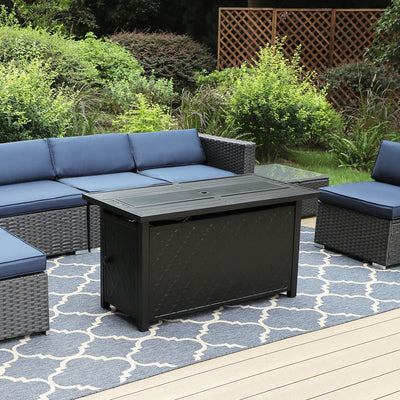 PHI VILLA 45" x 23", 50,000 BTU Rectangle Metal Gas Fire Pit Table**New in Box**
