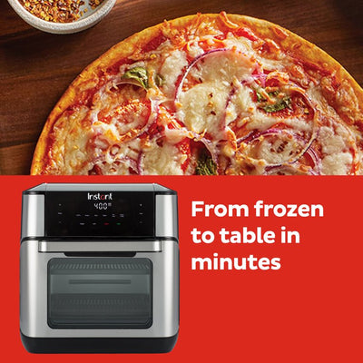 Instant Vortex Plus 10QT 7-in-1 Digital Air Fryer Oven, with Rotisserie Spit, Drip Pan, and 2 Cooking Trays, 1500W (Black, Steel)**New in Box**