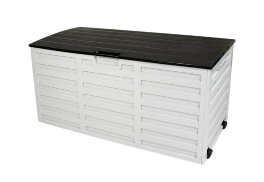 Stout Stuff 70 Gallon Outdoor Storage Box with Wheels- NEW AND ASSEMBLED (minor crack on lid, still functional!)
