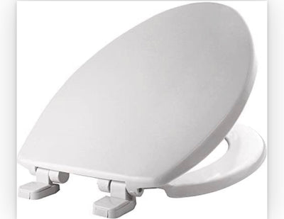 MAYFAIR 1880SLOW 000 Caswell Toilet Seat will Slowly Close and Never Loosen, ELONGATED, Long Lasting Plastic, White**new in box**