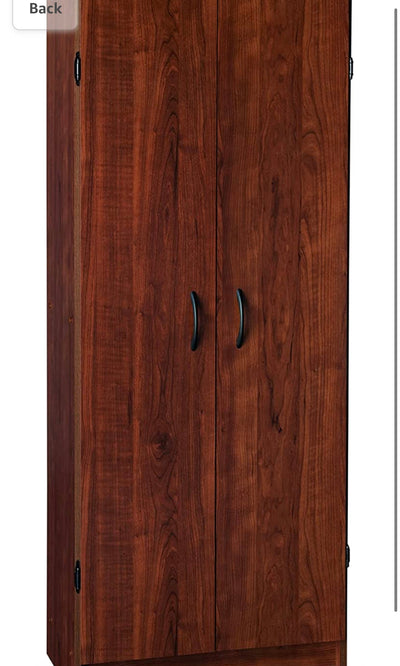 ClosetMaid Pantry Cabinet Cupboard with 2 Doors Adjustable Shelves, Standing, Storage for Kitchen, Laundry or Utility Room, Dark Cherry!  -Brand new in the box