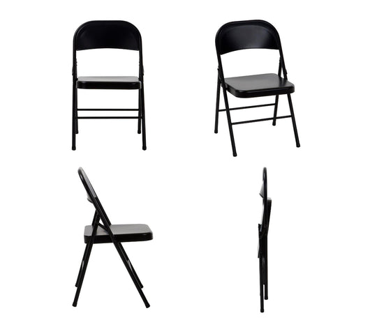 Mainstays Steel Folding Chair (4 Pack), Black (new)