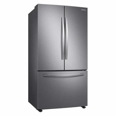 Samsung 28 cu. ft. Large Capacity 3-Door French Door Refrigerator (brand new still in plastic. Minor dent on the side- photos shown)