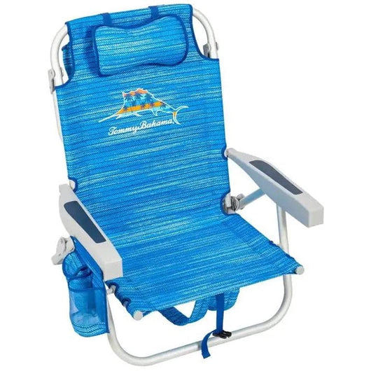 Tommy Bahama Backpack Beach Chair-New 2022 Designs-5-Position Classic Lay Flat-Insulated Cooler Towel Bar-Storage Pouch (Tropical Sunset)**New, Dented From shipping**