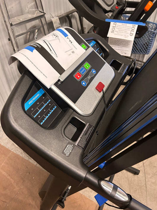 XTERRA Fitness TR Folding Treadmill! (NEW & ASSEMBLED - CRACKED PLASTIC - PHOTOS SHOWN) **You will need a truck or trailer to pick this item up!!!**