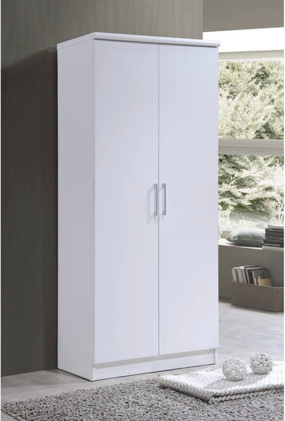 Hodedah 2-Door Armoire with 4-Shelves in Black**New in Box**