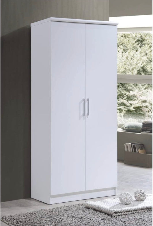 Hodedah 2-Door Armoire with 4-Shelves in Black**New in Box**