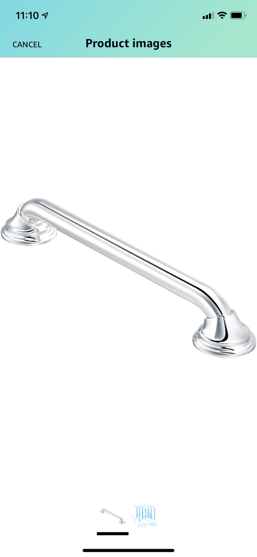 Moen Ultima 36-Inch Designer Bathroom Grab Bar with Curl Grip, Chrome- NEW!!!