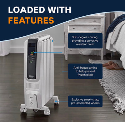 De'Longhi DeLonghi TRD40615E Full Room Radiant Heater, 27.20 x 15.80 x 9.20, White- NEW OUT OF BOX!!!