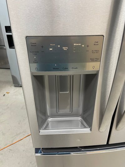 Frigidaire Gallery 21.5-cu ft 4-Door Counter-depth French Door Refrigerator with Ice Maker (Smudge-proof Stainless Steel) ENERGY STAR Item #5037443 Model #GRMC2273CF- new - scratch and dent
