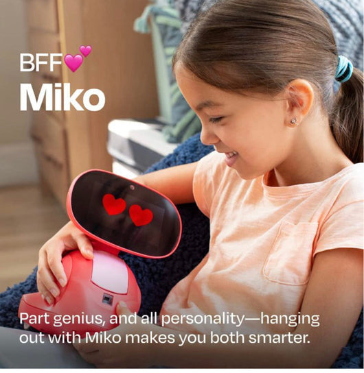 Miko 3: AI-Powered Smart Robot for Kids | STEM Learning & Educational Robot with Coding apps + Unlimited Games + programmable RED