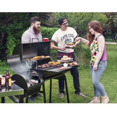 Royal Gourmet CC1830SC Charcoal Grill Offset Smoker with Cover, 811 Square Inches, Black, Outdoor Camping**New in box**