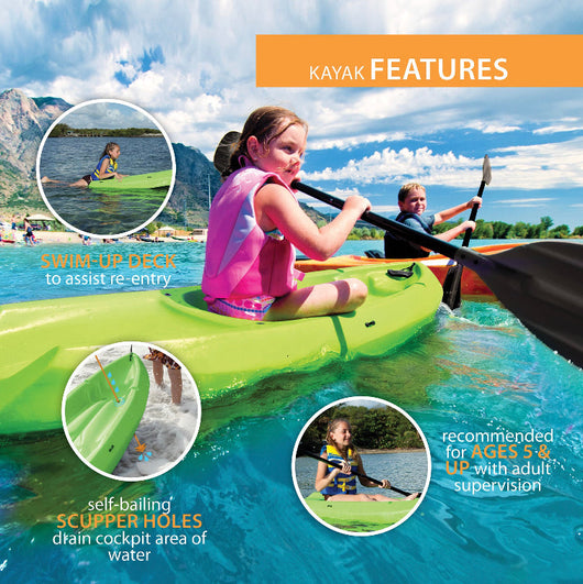 Lifetime 6’ Wave Youth Kayak, Green!! BRAND NEW, MISSING PADDLE!!