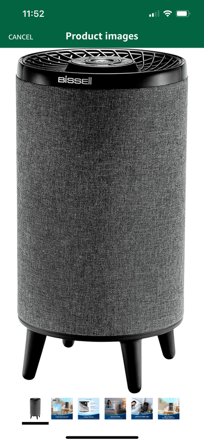 BISSELL® MYair™ HUB Air Purifier with HEPA Filter for Small Room and Home, USB Charging Port, Quiet Air Cleaner for Allergens, Pets, Dust, Dander, Pollen, Smoke, Hair, Odors, 2905A- NEW IN BOX!!!