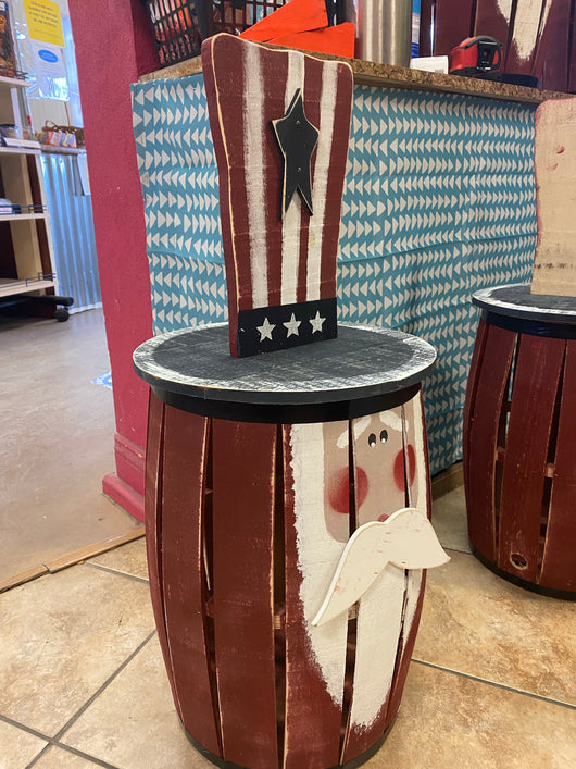 Patriotic Uncle Sam Barrels