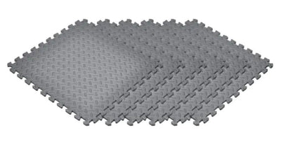Norsk Gray 24 in. x 24 in. x 0.47 in. Foam Interlocking Floor Mat (6-Pack)!! NEW IN PLASTIC!!