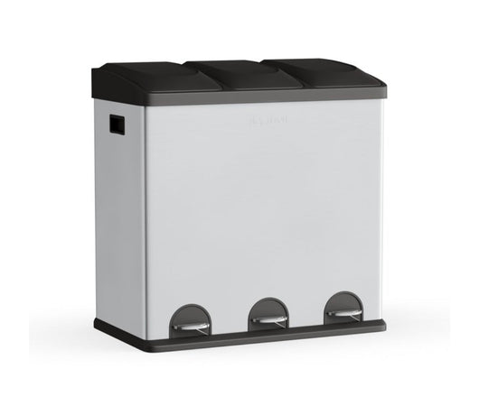 Step N' Sort 3-Compartment Stainless Steel Kitchen Trash and Recycling Bin, 12 gal- NEW OUT OF BOX!!!!