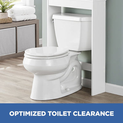 White Bathroom Space Saver with 3 Fixed Shelves, Mainstays over the Toilet Storage**New in Box**