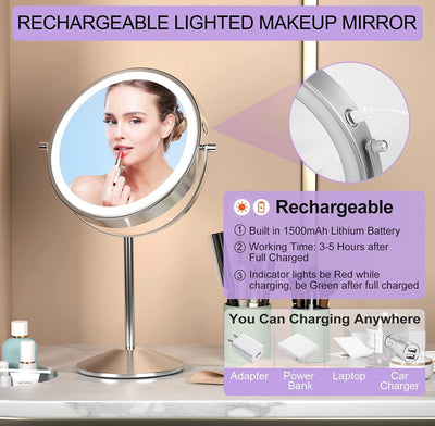 LOVESPEJO Lighted Makeup Mirror with Magnification- NEW IN BOX!!!